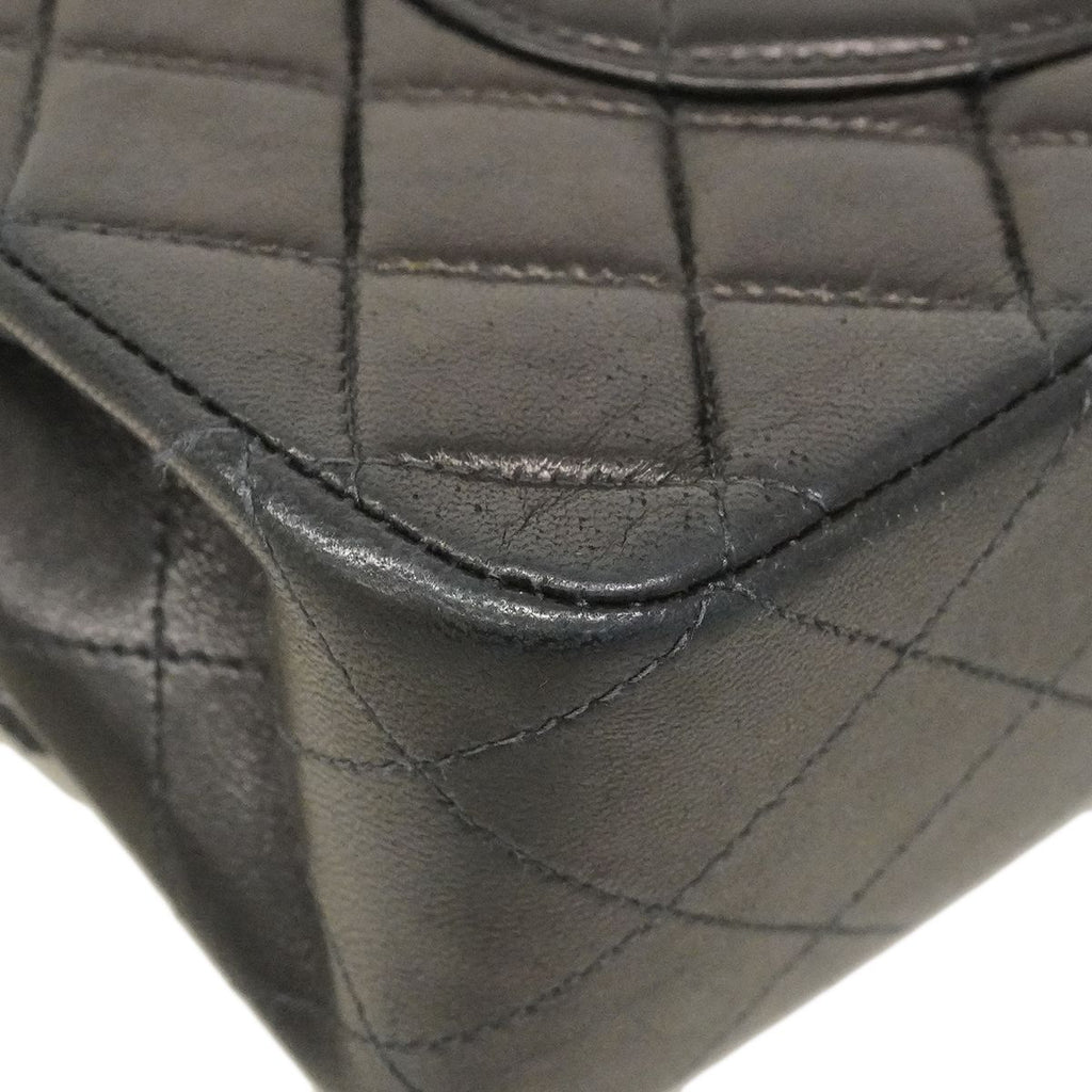 Chanel Shoulder Bag Quilted Lambskin Black Gold — view 6