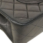 Chanel Shoulder Bag Quilted Lambskin Black Gold — view 6