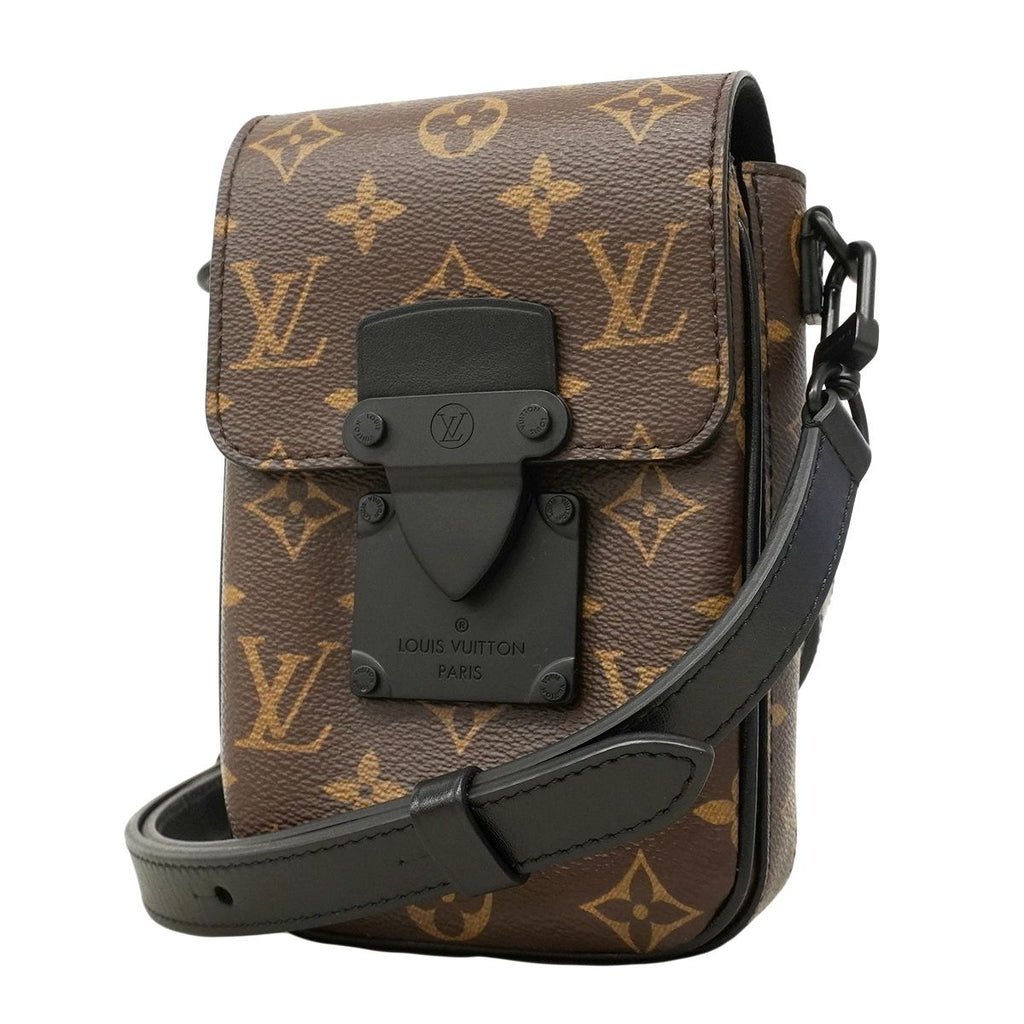 Louis Vuitton Shoulder Bag Monogram Macassar S Lock Vertical Wearable Wallet