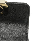 Chanel Handbag Mini Quilted Coco Handle Caviar Leather Black Champagne Gold — view 6