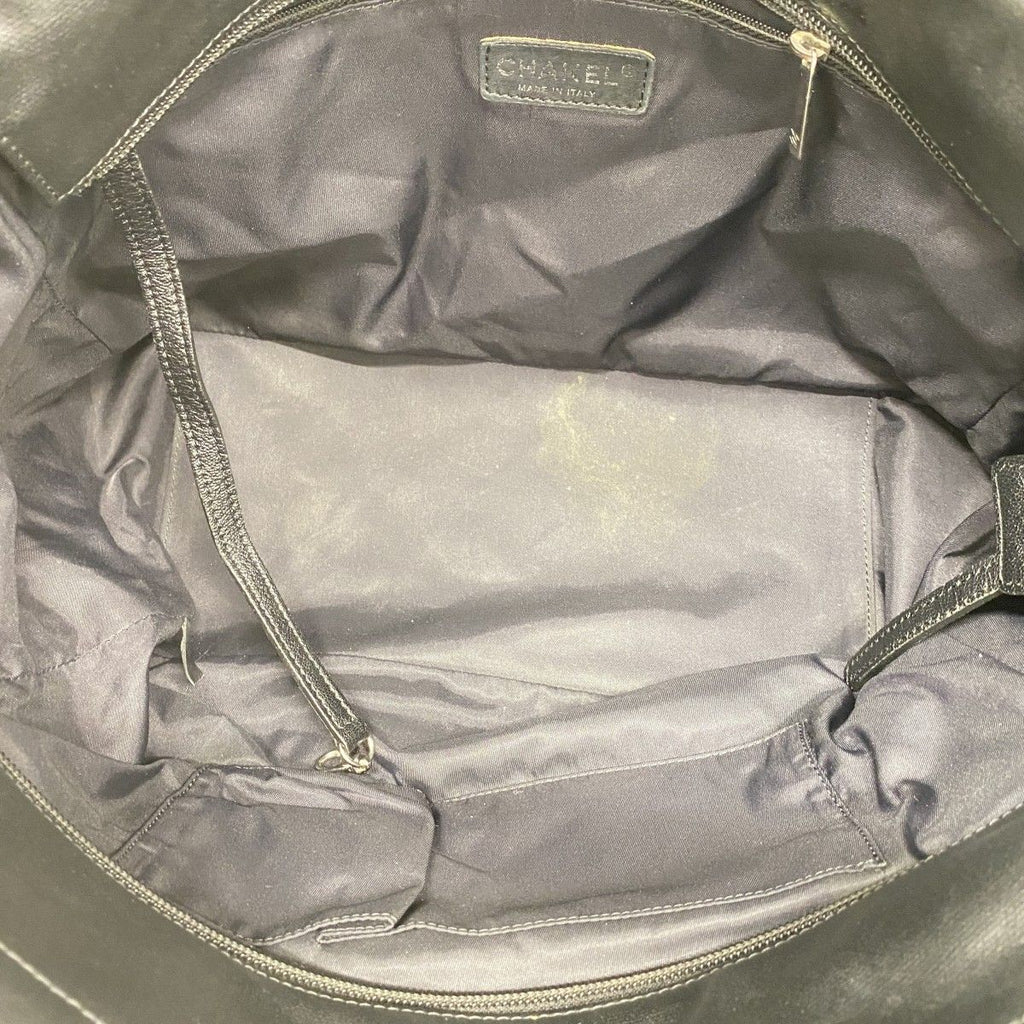 Chanel Tote Paris Biarritz Canvas Black Silver — view 4