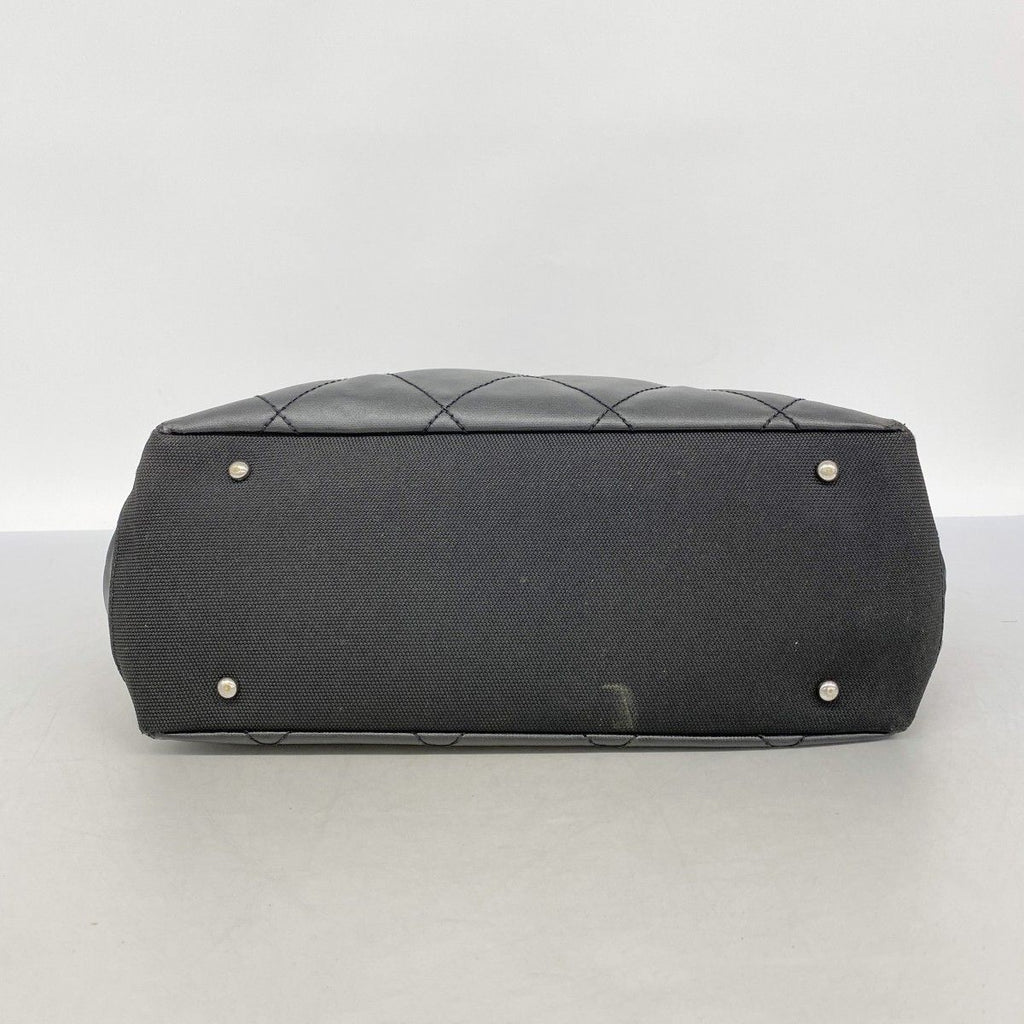 Chanel Tote Paris Biarritz Canvas Black Silver — view 3