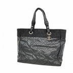 Chanel Tote Paris Biarritz Canvas Black Silver