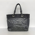 Chanel Tote Paris Biarritz Canvas Black Silver — view 9