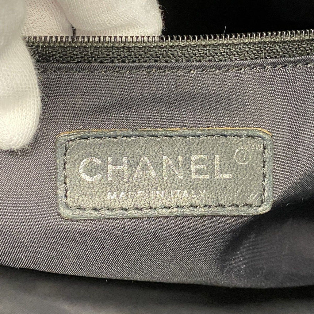 Chanel Tote Paris Biarritz Canvas Black Silver — view 5