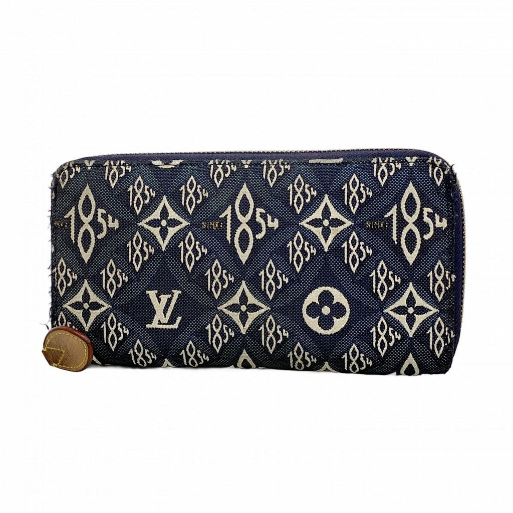 Louis Vuitton Wallet Monogram Jacquard Zippy Blue