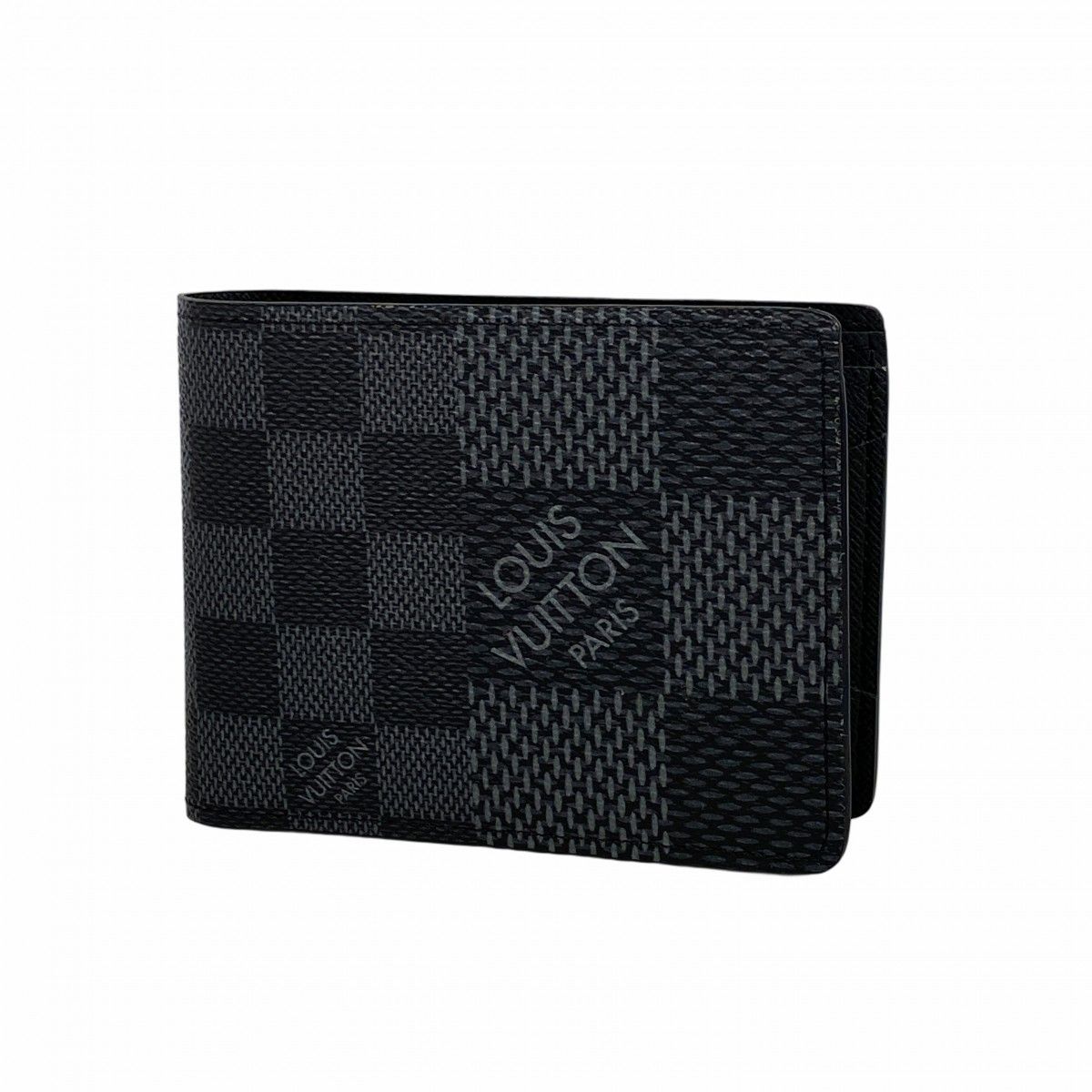 Louis Vuitton Billfold Damier Graphite Portefeuille Multiple Black Wallet