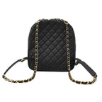 Chanel Backpack Quilted Caviar Leather Black Champagne Gold — view 9