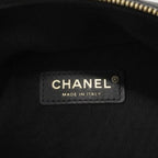 Chanel Backpack Quilted Caviar Leather Black Champagne Gold — view 5