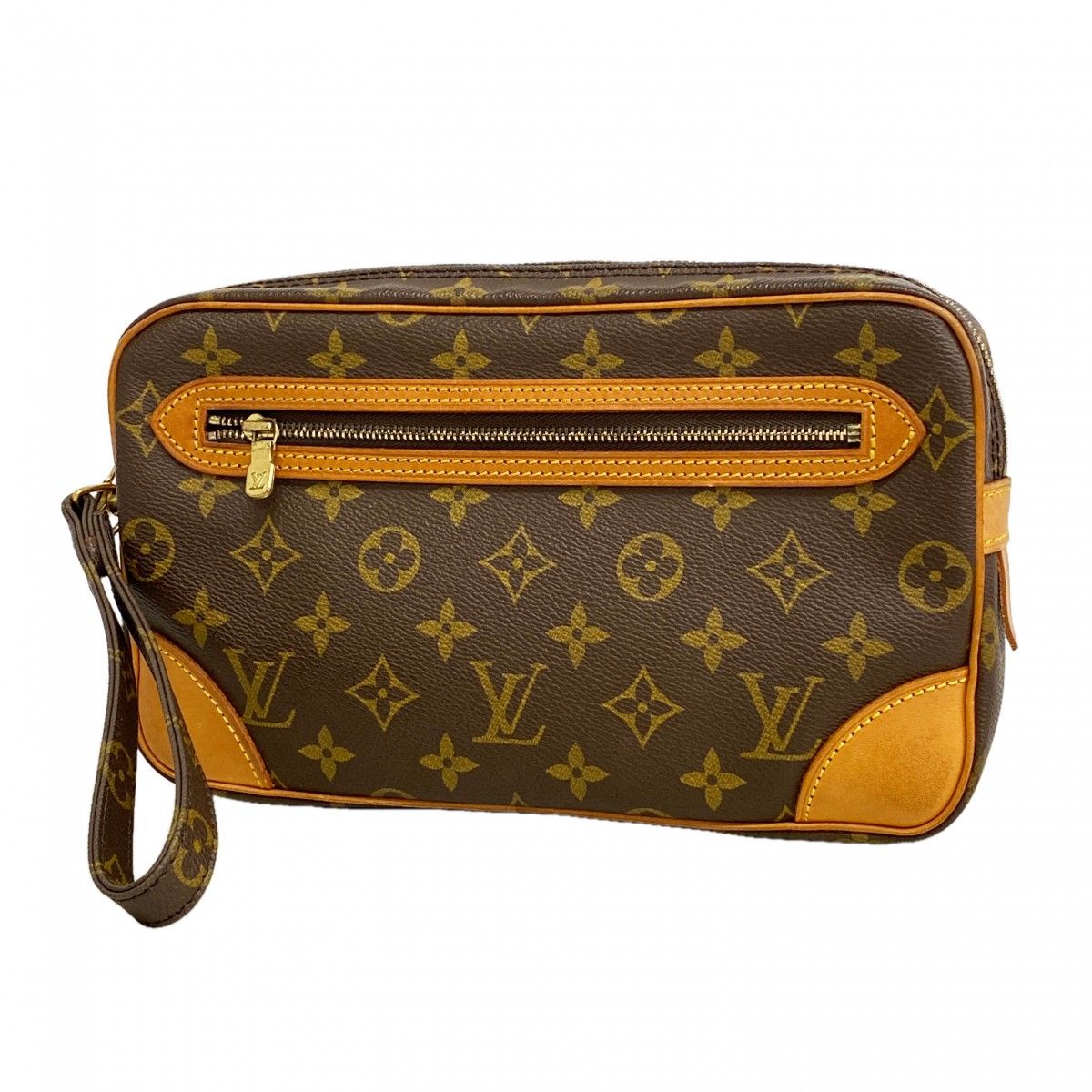 Louis Vuitton Clutch Monogram Marly Dragonne GM Brown