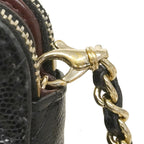 Chanel Shoulder Bag Quilted Caviar Leather Black Champagne Gold — view 7