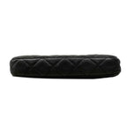 Chanel Shoulder Bag Quilted Caviar Leather Black Champagne Gold — view 3