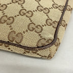 Gucci Shoulder Bag GG Canvas Sherry Line Brown Silver — view 7