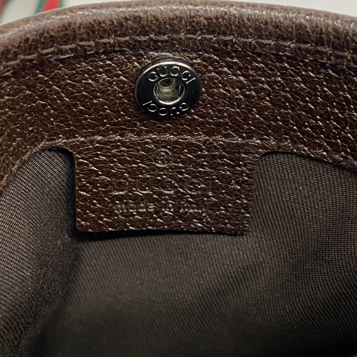 Gucci Shoulder Bag GG Canvas Sherry Line Brown Silver — view 5