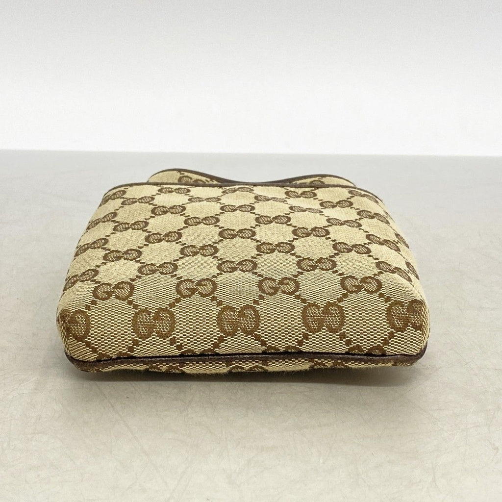 Gucci Shoulder Bag GG Canvas Sherry Line Brown Silver — view 3