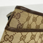 Gucci Shoulder Bag GG Canvas Sherry Line Brown Silver — view 6