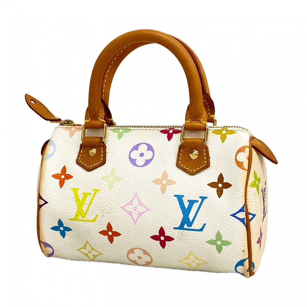 Louis Vuitton Handbag Monogram Multicolor Mini Speedy Blanc