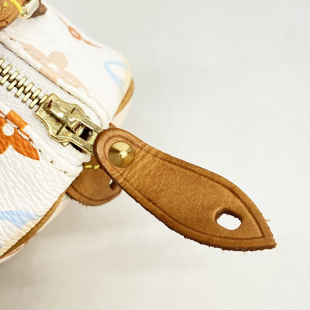 Louis Vuitton Handbag Monogram Multicolor Mini Speedy Blanc — view 9