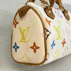 Louis Vuitton Handbag Monogram Multicolor Mini Speedy Blanc — view 6