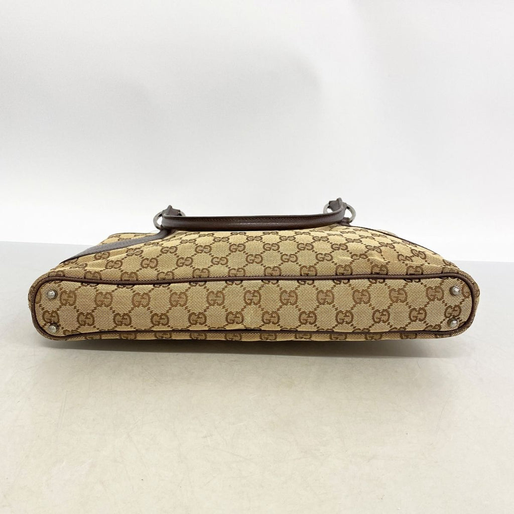 Gucci Handbag GG Canvas Brown Silver — view 3