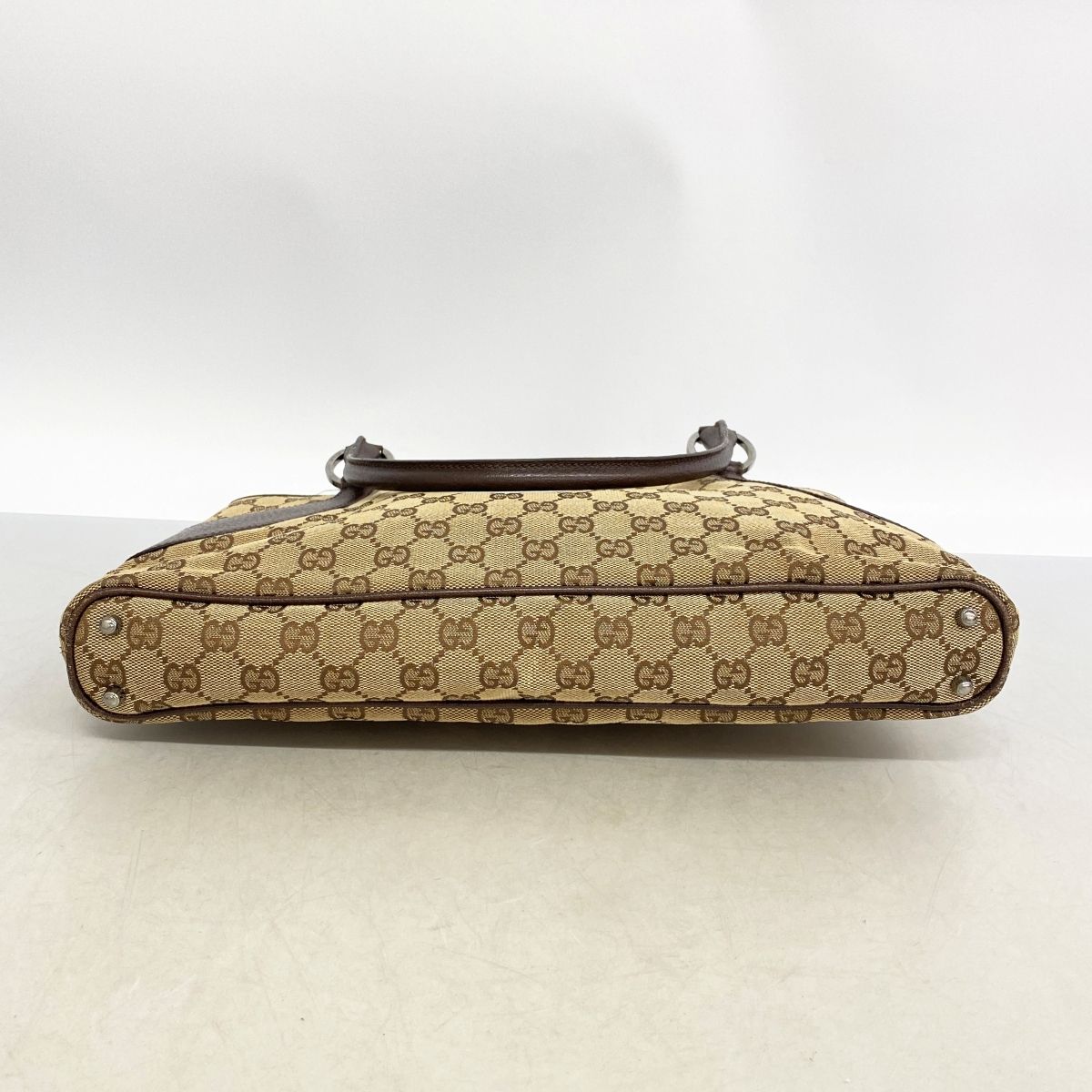 Gucci Handbag GG Canvas Brown Silver — view 3
