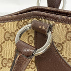 Gucci Handbag GG Canvas Brown Silver — view 8