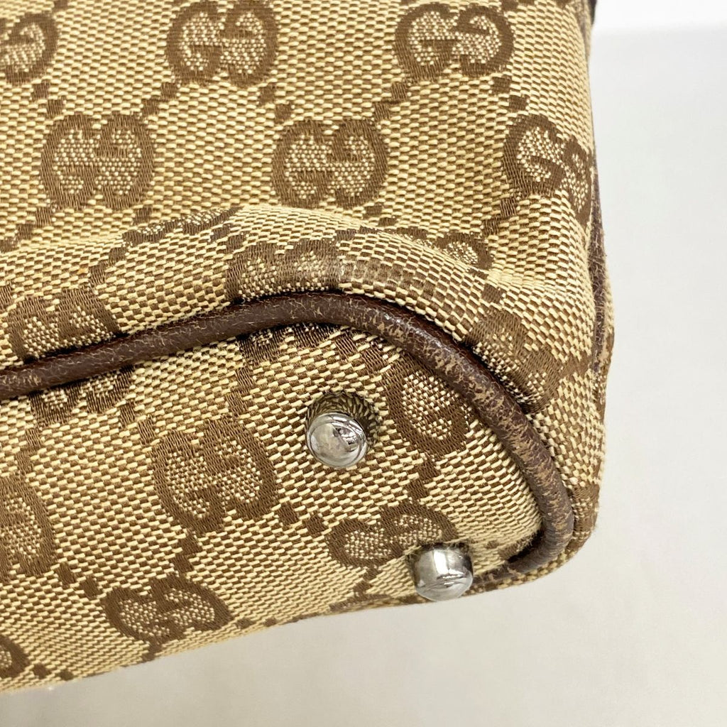Gucci Handbag GG Canvas Brown Silver — view 7