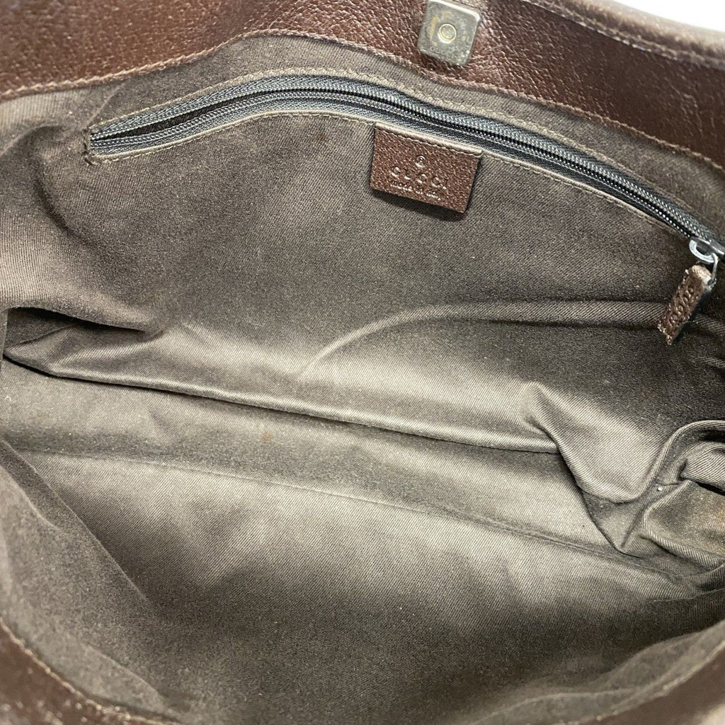 Gucci Handbag GG Canvas Brown Silver — view 4