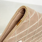 Chanel Wallet Wild Stitch Lambskin Pink Champagne Gold — view 5
