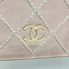Chanel Wallet Wild Stitch Lambskin Pink Champagne Gold — view 8