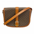 Celine Shoulder Bag Macadam Brown Gold