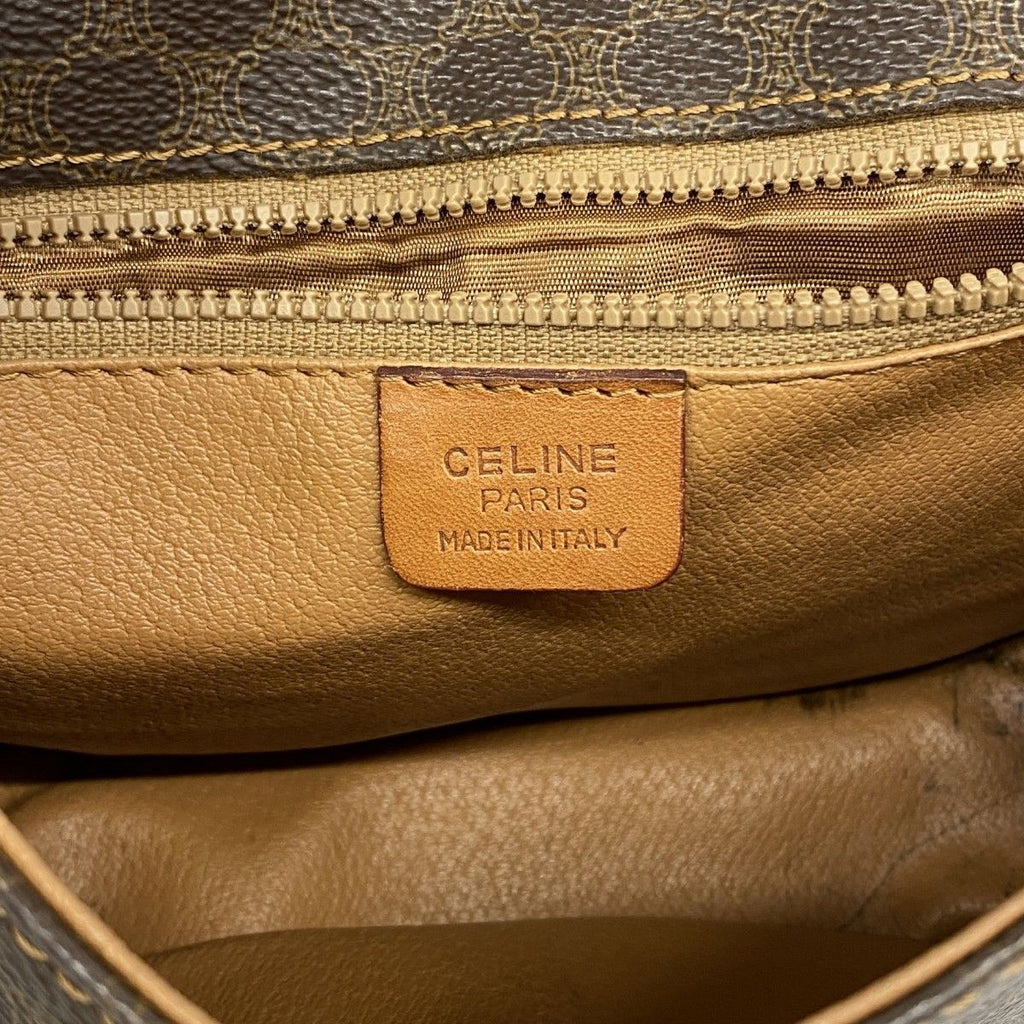 Celine Shoulder Bag Macadam Brown Gold — view 5