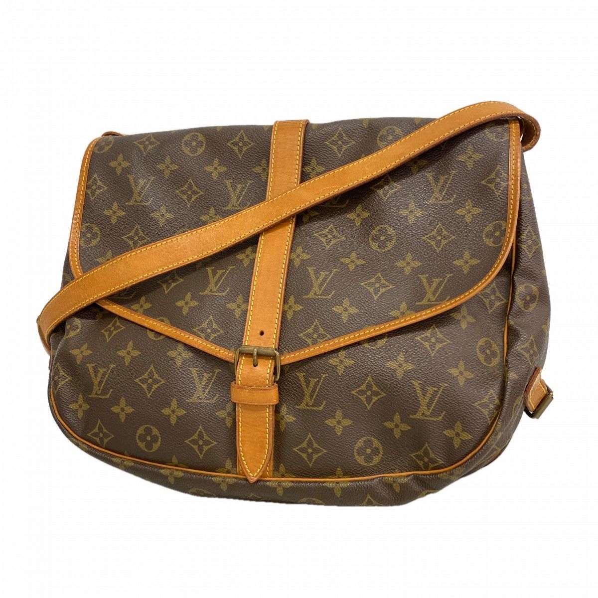 Louis Vuitton Shoulder Bag Monogram Saumur 35 Brown