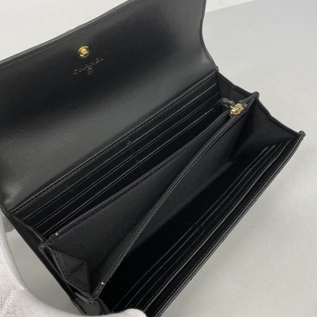 Chanel Wallet Boy Lambskin Black Gold — view 3
