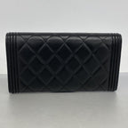 Chanel Wallet Boy Lambskin Black Gold — view 8