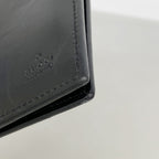 Gucci Long Bill Holder Sherry Line Leather Black Silver Wallet — view 6
