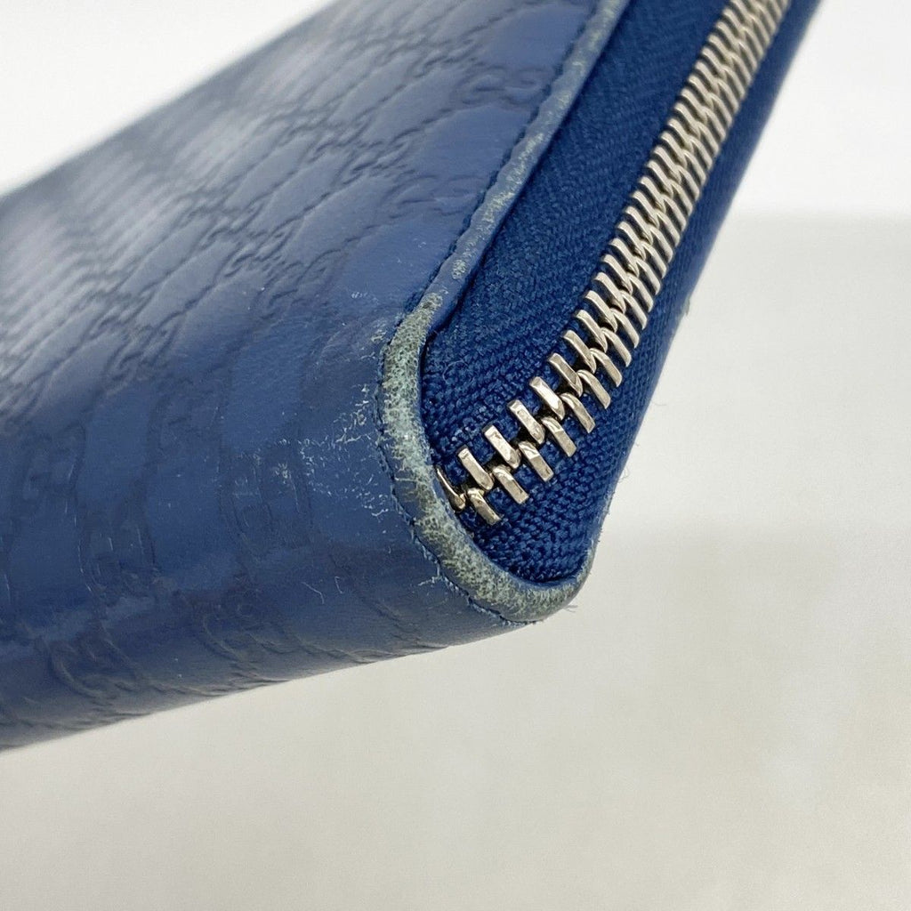 Gucci Wallet Micro Guccissima Leather Blue Silver — view 5