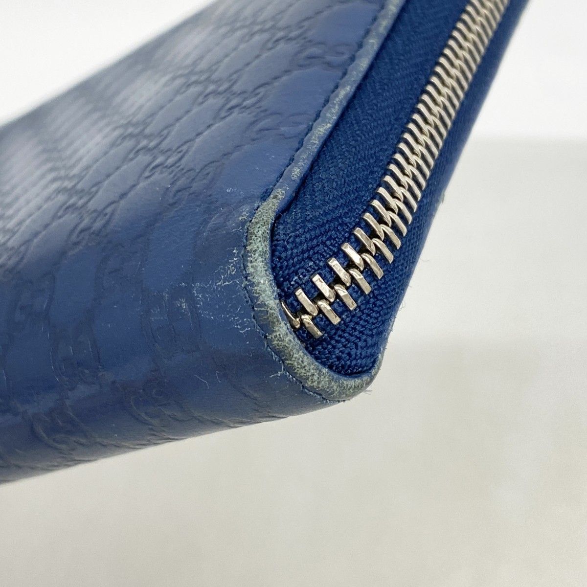 Gucci Wallet Micro Guccissima Leather Blue Silver — view 5