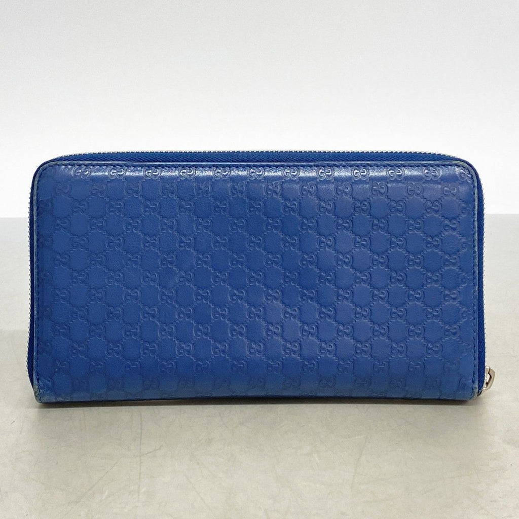 Gucci Wallet Micro Guccissima Leather Blue Silver — view 8