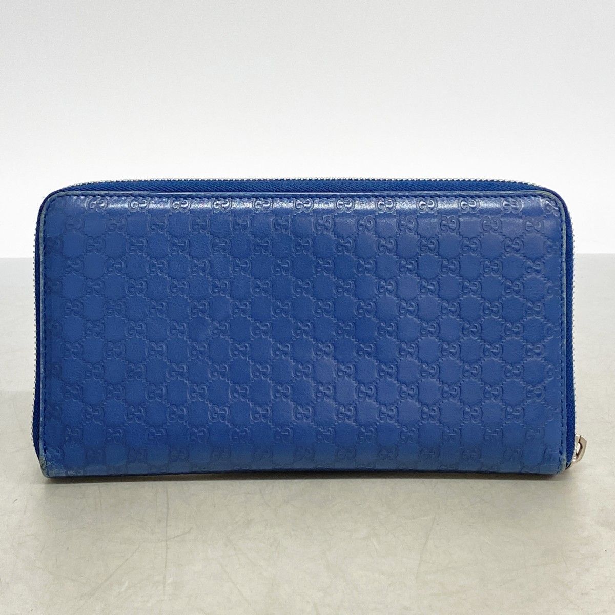 Gucci Wallet Micro Guccissima Leather Blue Silver — view 8