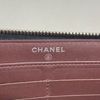 Chanel Wallet Quilted Caviar Leather Black Silver — view 4