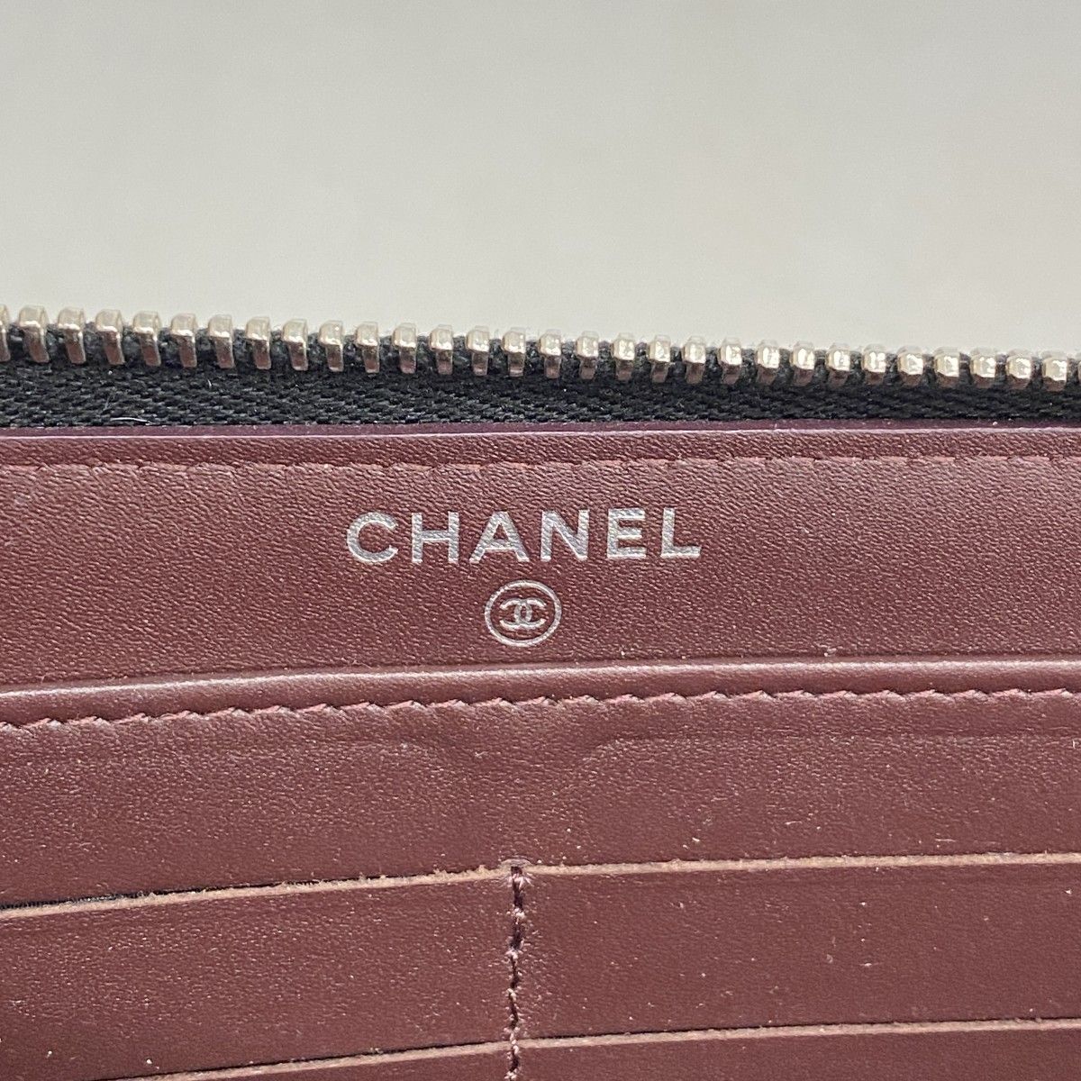 Chanel Wallet Quilted Caviar Leather Black Silver — view 4