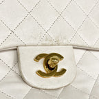 Chanel Shoulder Bag Quilted Lambskin White Gold — view 7