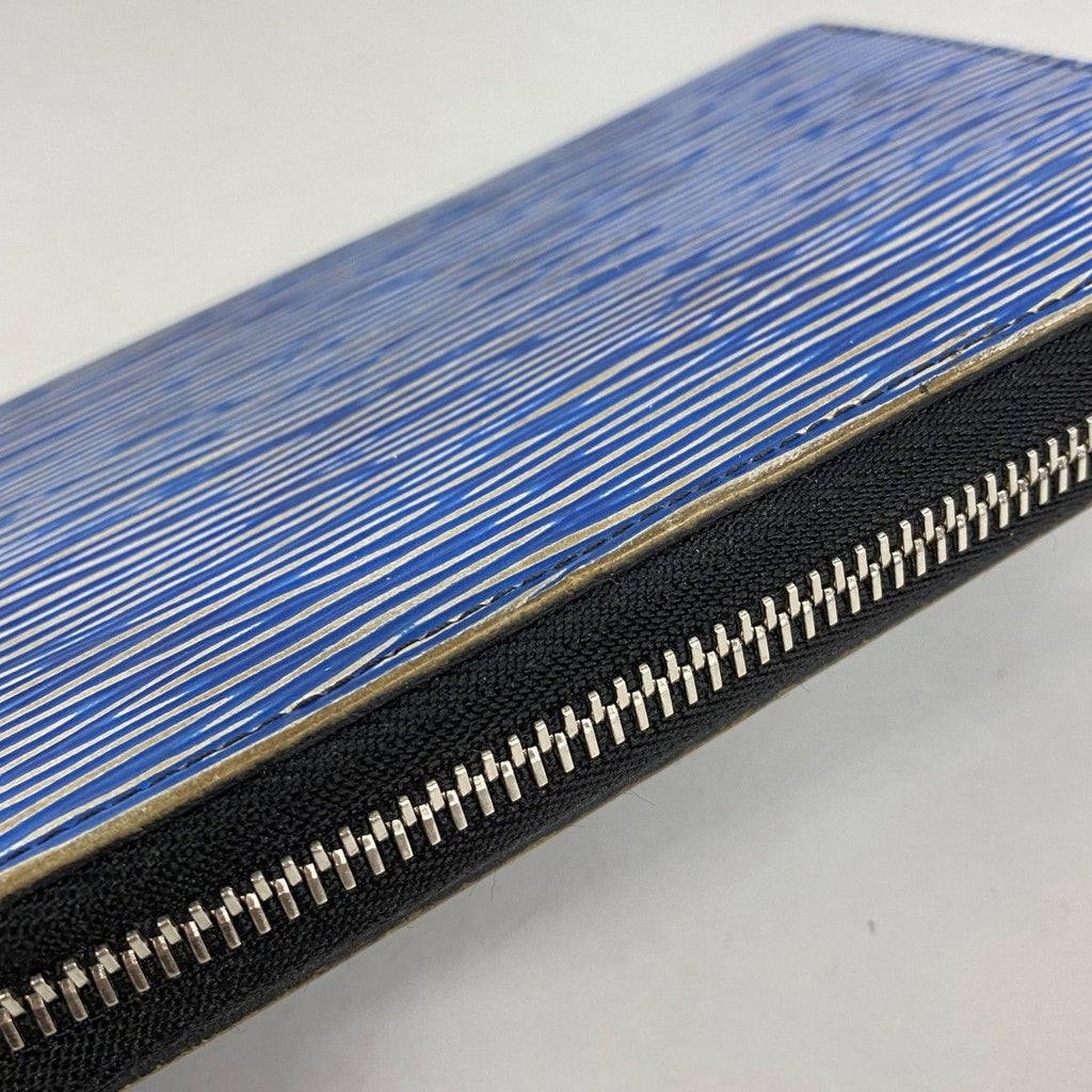 Louis Vuitton Wallet Epi Denim Zippy Blue Silver — view 7