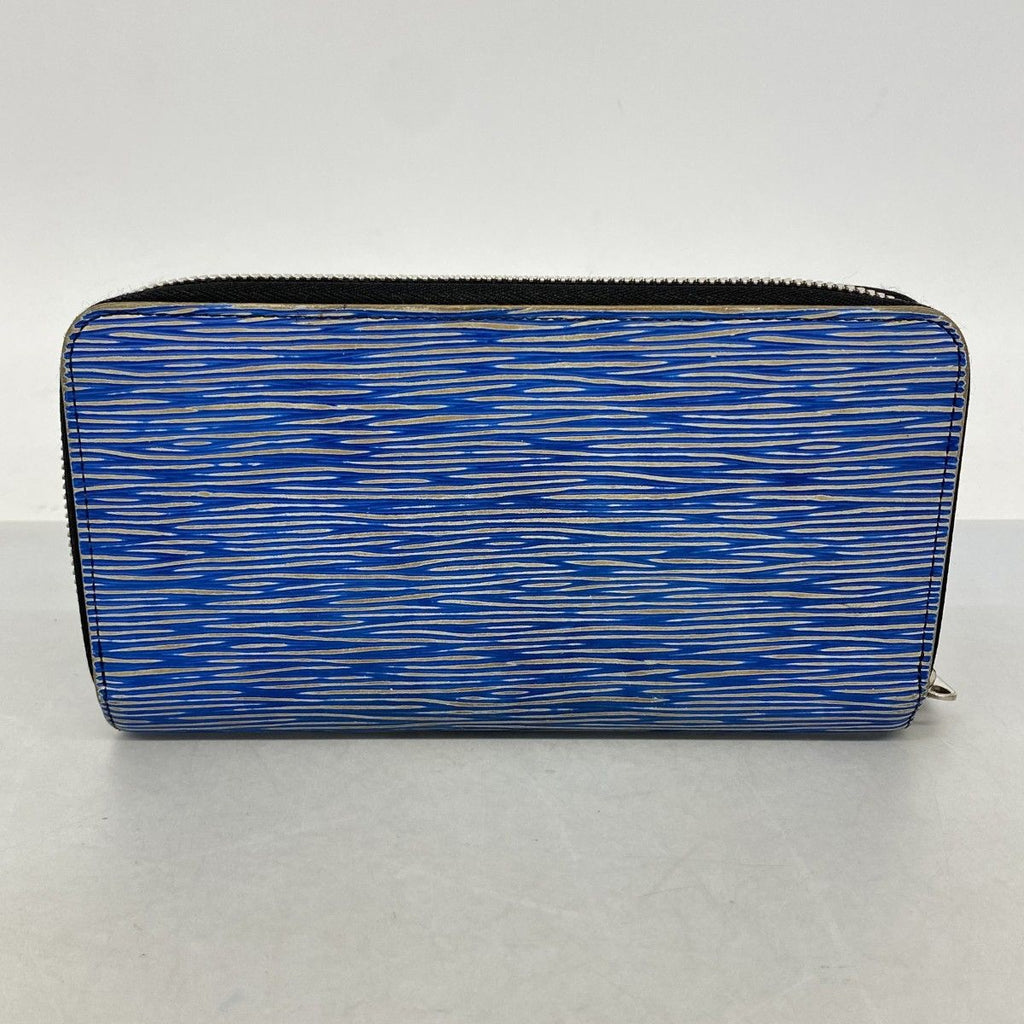 Louis Vuitton Wallet Epi Denim Zippy Blue Silver — view 9