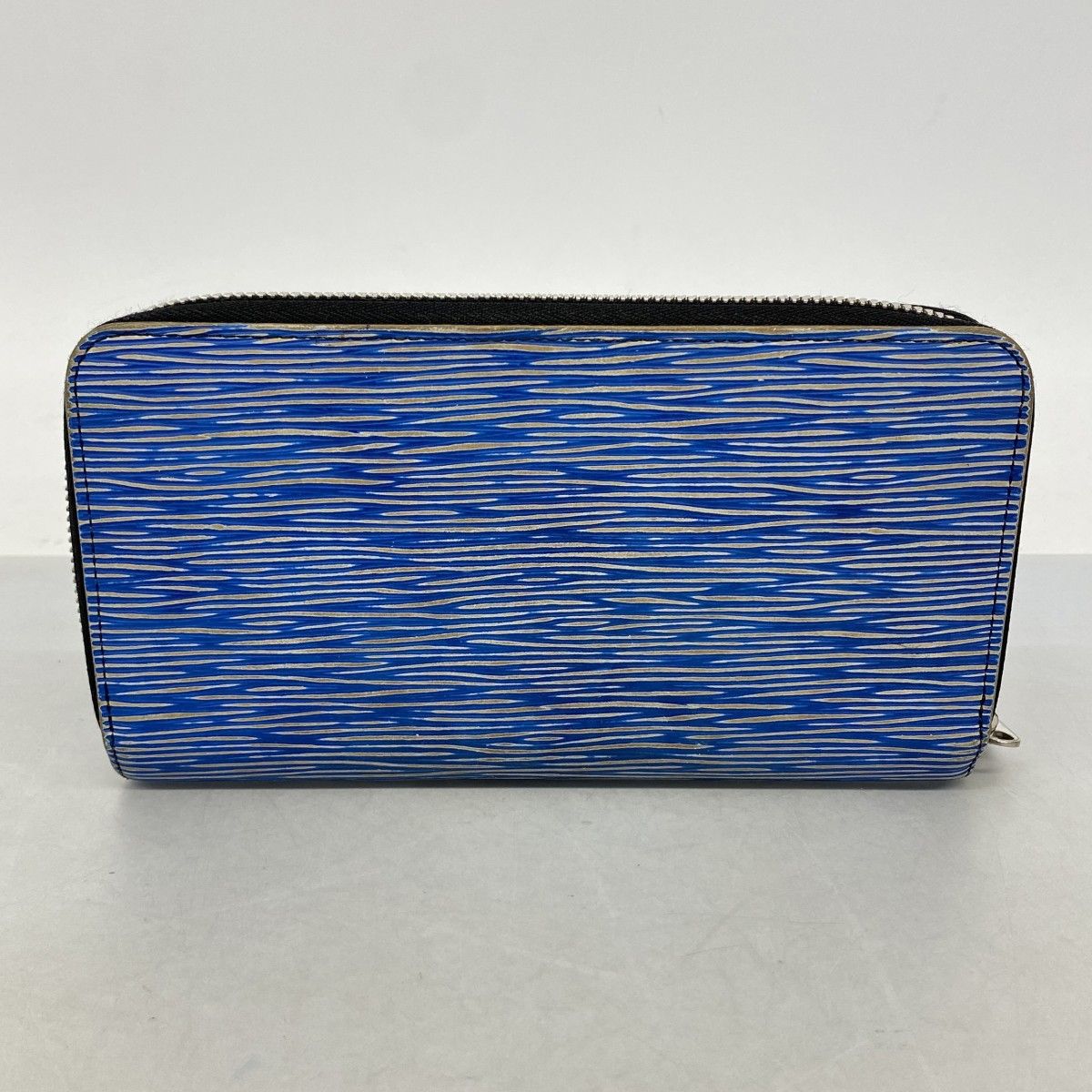 Louis Vuitton Wallet Epi Denim Zippy Blue Silver — view 9