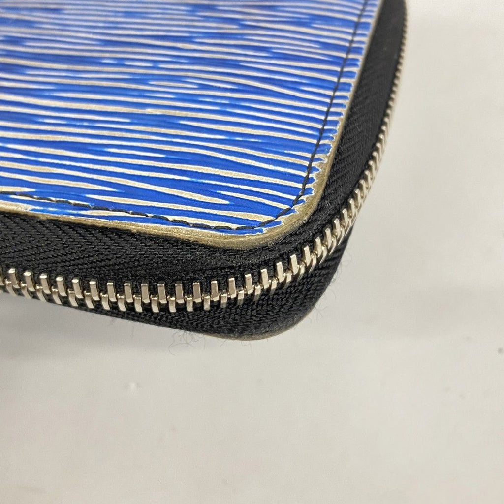 Louis Vuitton Wallet Epi Denim Zippy Blue Silver — view 5