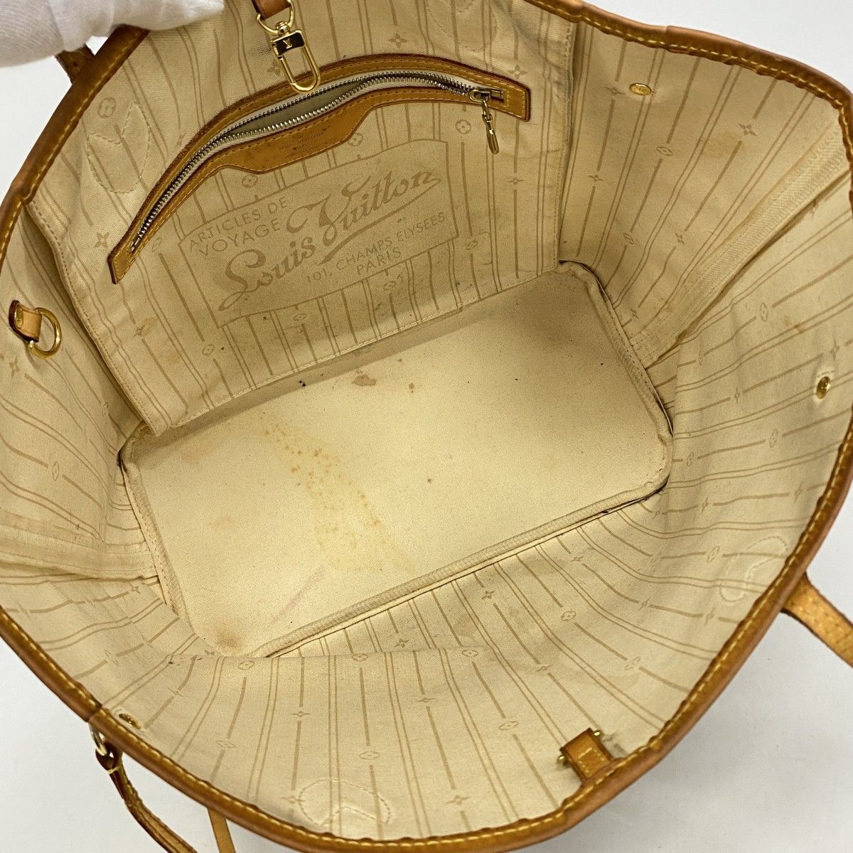 Louis Vuitton Tote Damier Azur Neverfull White — view 4