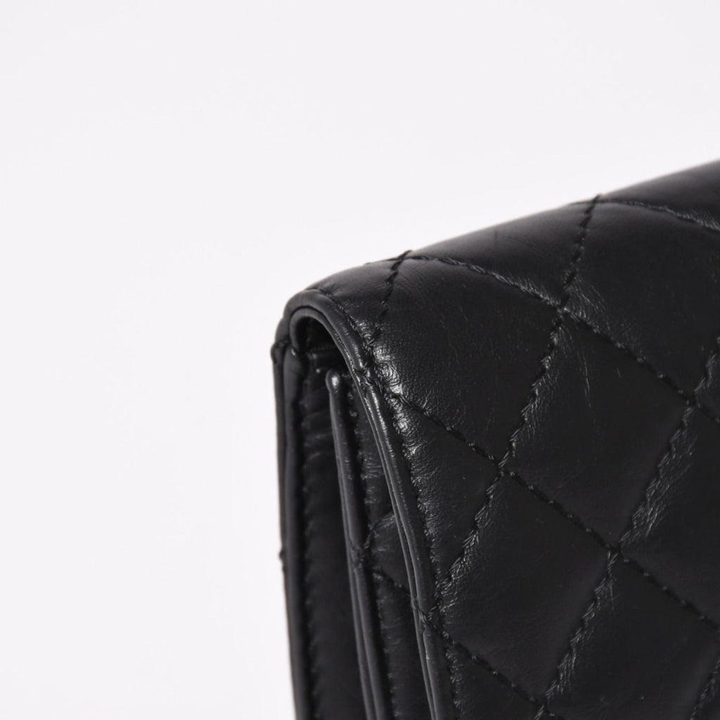 Chanel Metiers D'art Collection Clutch CC Logo Aged Calfskin Black — view 5