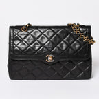 Chanel Quilted Double Flap Chain Shoulder Bag Limited Edition CC Logo Lambskin
